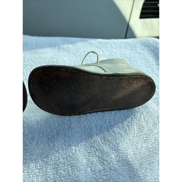 Vintage TRIMFOOT WHITE LEATHER WALKING SHOES BABY TODDLER - Picture 12 of 16